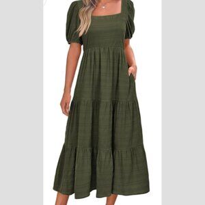 Pretty Long Green Dress